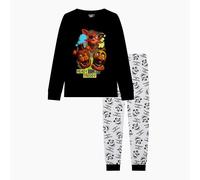 FIVE NIGHTS AT FREDDY'S Conjunto de pijama para niños, producto oficial de la FNAF, color negro, de 5 a 13 años, Negro, 7-8 años