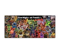 Five Nights At Freddy's (Glow Montage) - Alfombrilla de escritorio para juegos, 81 cm x 36 cm, con licencia oficial, alfombrilla de mouse grande para configuración de juegos, accesorios de escritorio