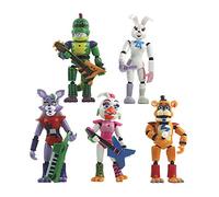 Five Nights Game FNAF Simulador de pizzería (juego de 6 piezas), alto 5-6 pulgadas, Animatronics [Rockstar Foxy, Pigpatch, Elefante Orville, El Chip, Scrap Baby] ( de seguridad)