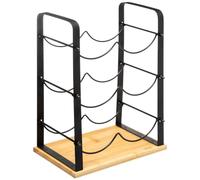 Five - Portabotellas de bambú y Metal (38 cm)