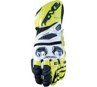 Five RFX Race, guantes S male Blanco/Amarillo Neón/Negro/Rojo