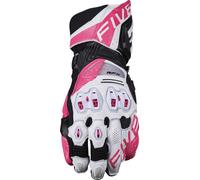 Five RFX1 Evo Guantes de moto para mujer, blanco/rosa, Talla S