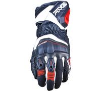 Five RFX4 EVO Guantes de moto, negro-blanco-rojo, tamaño M para Hombres