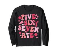 Five Six Seven Ate Cheer Animadora para Mujeres niñas niños Manga Larga