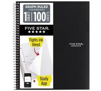 Five Star 73679 - Cuaderno de espiral (1 compartimentos, papel rayado, 27,9 x 21,6 cm), color negro