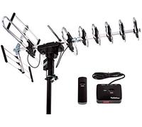 Five Star - Antena de TV para exteriores, hasta 322 km de alcance, rotación direccional de 360 grados, HDTV, 1080P, 4K, VHF, UHF, compatible con 5 TV y radio FM 2020