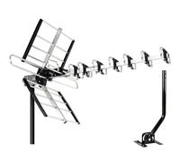 Five Star Antena HDTV para exteriores de hasta 200 millas de largo alcance, antena de TV para montaje en ático o techo, antena digital OTA de largo alcance para 4K 1080P VHF UHF incluye soporte J,