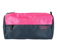 Five Star Estuche para lápices, Estuche para lápices, Bolsa de 9 Bolsillos, 4 x 8 Pulgadas, Azul Marino/Rosa (505600B-ECM)