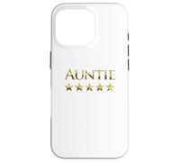 Five Stars for Best Auntie in The World - Gráfico Favorito de tía Carcasa para iPhone 16 Pro