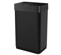 Five Stars Papelera con Sensor - 60 Litros / 2x 30 Litros - Separación de residuos - Basura de acero inoxidable - Papelera 2 compartimentos - Papelera - Papelera - Basurero - Tapa de cierre suave