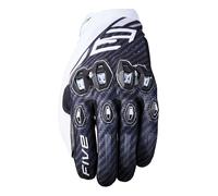 Guantes moto Stunt Evo 2 Fiber Black White - Talla S