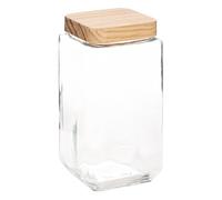 5five - tarro de cristal cuadrado con tapa de pino 2l