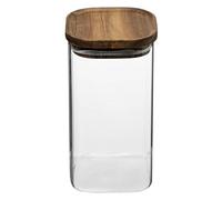 Five - Tarro hermético de cristal y madera, 1,3 l