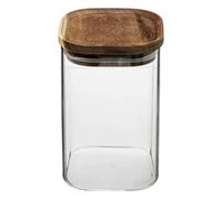 Five - Tarro hermético de cristal y madera, 1 L