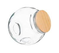 Five - Tarro para caramelos de cristal, tapa de madera, 1,5 l