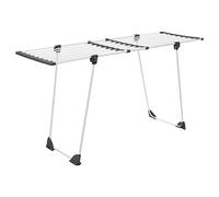 5 five simply smart 5five - Tendedero Plegable de 17 Metros con Tubos Extensibles - para Interior y Exterior, Tancarville, Acero Inoxidable, con 4 Ruedas