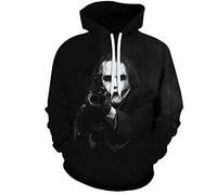 FiveEarl Sudadera con capucha para hombre y mujer, estampado 3D Joker - negro - XXX-Large