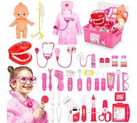 Fivejoy Maletin Medicos Juguetes Niña 3 Años, Medico Juegos Educativos Niños 3 4 5 Años Juguete Creativo Montessori, Juego de rol Regalos para Bebé Niños Niñas Cumpleaños Reyes Magos Navidad