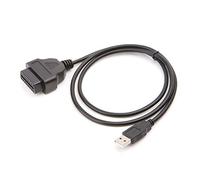 fivekim 16Pin Obd2 Al Puerto USB Adaptador de Cargador Cable Conector Herramienta de diagnóstico Negro