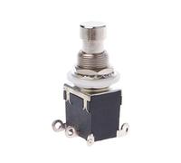 Fivekim AC 250 V 2A 125 V 4 A 6 pines Dpdt Foot Switch para pedal de guitarra, tono plateado