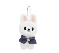 FiveMileBro Stray Kids SKZOO Muñeca de peluche 12 cm "Magic School", llavero y colgante para mochila - Simpático peluche SKZOO, Color blanco., 1