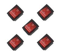 Fivetwofive 5X Luz Roja 4 Pin DPST ON/OFF Interruptor Basculante 15A/250V 20A/125V AC 28X22mm