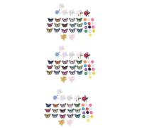 Fivetwofive 72 Piezas Flores Mariposa Parches para Planchar Coloridos Coser En Apliques Bordado de Apliques Rosas Manualidades