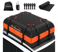 FIVKLEMNZ Baúl de techo para coche, resistente al agua para todos los techos de vehículos con/sin portaequipajes, incluye cubrecolchón antideslizante + correas reforzadas + 6 ganchos para puerta +