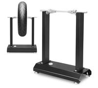 FIVMEN Equilibrio de motocicleta para ruedas de motocicleta con 4 patas de apoyo y nivel de burbuja, máquina de equilibrado de llantas, color negro, 40 x 20 x 50 cm
