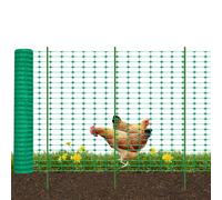 FIVMEN Valla delimitadora de 100 cm de alto, valla para gallinas, valla para perros, incluye 80 postes y 250 cintas de sujeción de plástico, valla de jardín, valla móvil, 80 m