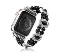 Fivoilin Pulsera de cuentas bohemia compatible con Apple Watch Band de 42 mm, 44 mm, 45 mm, 46 mm, 49 mm, Series 10, 9, 8, 7, SE, 6, 5, 4, Ultra 2, para mujeres y hombres, joyería turquesa occidental,