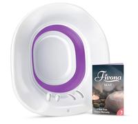 Fivona Sitz - Baño para inodoro posparto y cuidado de hemorroides, asiento de vapor Yoni, lavabo plegable para remojo de sal de Epsom, bidé portátil, sin BPA, resistente a la temperatura, ajuste
