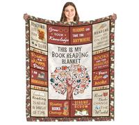 Fiwbnasz Manta para amantes de los libros, regalo de bibliotecario de lectura de libros, manta de 50 x 60 pulgadas, regalo de club de lectura para amantes de la lectura, regalo de cumpleaños, Navidad,