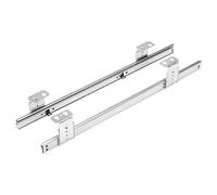 FIX&EASY Up&Down Guías Correderas Portateclados, Rieles altura regulable 500mm galvanizado con Bloqueo para extraíble Bandeja Teclado Ratón Mouse Laptop Portátil Estante PC Escritorio Mesa