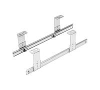 FIX&EASY Up&Down XL- Guías Correderas Portateclados, Rieles altura regulable 400mm galvanizado con Bloqueo para extraíble Bandeja Teclado Ratón Mouse Laptop Portátil Estante PC Escritorio Mesa