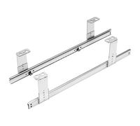 FIX&EASY Up&Down XL-Guías Correderas Portateclados, Rieles altura regulable 500mm galvanizado con Bloqueo para extraíble Bandeja Teclado Ratón Mouse Laptop Portátil Estante PC Escritorio Mesa