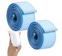 Fix Leg - Correas de bolsa de drenaje de orina, soporte de tubo de catéter, correas de nailon reutilizables para bolsa de orina de incontinencia, 2 unidades, (azul)