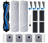 Fixbetter Juego de accesorios para aspiradoras Ecovacs Deebot X9 Pro Omni de repuesto, 1 cepillo de rodillos, 2 rodillos de pelusa, 4 filtros, 4 bolsas de polvo, 4 cepillos laterales de repuesto para
