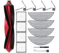 Fixbetter Kit de accesorios para robot aspirador Roborock Q10 S5/Q10 S5+, piezas de repuesto incluidas 1 cepillo principal, 4 filtros HEPA, 4 toallitas, 4 bolsas para el polvo, 4 cepillos laterales, 1