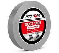 FIXCHORD Cinta adhesiva de tela, 25mm×50m Gaffer Tape Impermeable, Cinta Adhesiva extrafuerte, Cinta Multiusos Versátil para Reparar, Reforzar, Agrupar, Sellar, Interior/Exterior, Plata