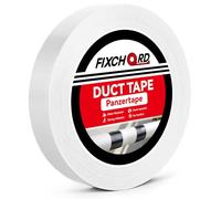 FIXCHORD Cinta adhesiva de tela, 25mm×50m Gaffer Tape Impermeable, Cinta Adhesiva extrafuerte, Cinta Multiusos Versátil para Reparar, Reforzar, Agrupar, Sellar, Interior/Exterior, Blanco