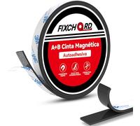 FIXCHORD Cinta Magnética Autoadhesiva, Cinta magnética fuerte, Cinta Magnética Adhesiva para Mosquiteras, Cortinas, DIY y Más, Tiras Magnéticas 2m*15mm