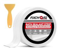 FIXCHORD Cinta Selladora Impermeable, 1 Rollo Cinta Baño Selladora, Blanco Cinta de Sellado Impermeable Autoadhesiva, cinta selladora baño para Bañera, Puerta, Ventana, Fregadero de Cocina3.2m*38mm