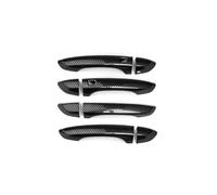 FIXCOR Cubierta De Manija De Puerta Exterior De Estilo Fibra Carbono Negro Brillante Accesorios Moldura Para Kia Para Stinger 2018 2019 2020 2021 2022(Fibra de carbon)