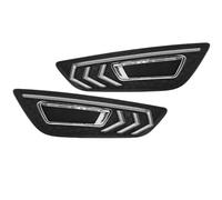 FIXCOR Faros Antiniebla LED DRL Cromados Para Ford Para Focus 2015-2018, Luces Diurnas Intermitentes Dinámicos, Blanco, Amarillo Y Azul(DRL Only)