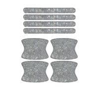 FIXCOR Kit De Protectores De Manija De Puerta De Cuenco De Puerta De Coche Pegatinas Brillantes Resistentes A Arañazos 8 Uds (F)