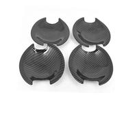 FIXCOR Manija De Puerta De Coche Fibra Carbono Cromada Cubierta De Cuenco Accesorios De Estilo Para Mitsubishi Para Outlander Para Lancer ASX 2008-2018