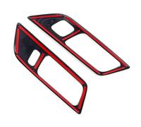 FIXCOR Para Ford Para Mustang 2024 2025 ABS Fibra De Carbono Impreso Interior Manija De Puerta Cuencos Cubierta Embellecedor 2 Piezas Accesorios Para Coche (Low-equipped)