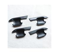 FIXCOR Para Ford Para Ranger 2023 2024 Accesorios Cubierta De Cuenco De Manija De Puerta Moldura De Plástico Cromo Negro Mate(HS)
