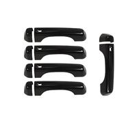 FIXCOR Para Jeep Para Wrangler JL 2018 + Manija Puerta Lateral Exterior De Coche Manija De Puerta Trasera Decoración Pegatinas De Cubierta (Black2)